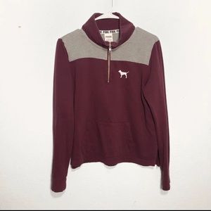 PINK maroon quarterzip